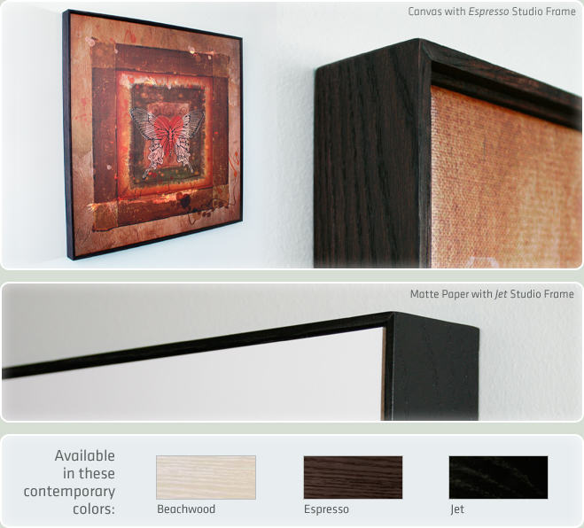Available in these contemporary colors: Beechwood, Espresso, Jet