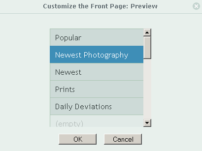The +frontpage Dialog